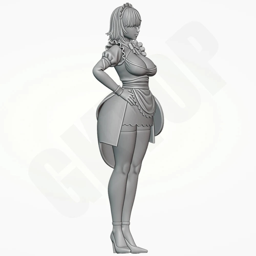 Maid Sister, Resin Model Figure Kit, Anime Theme, Unassembled and Unpainted