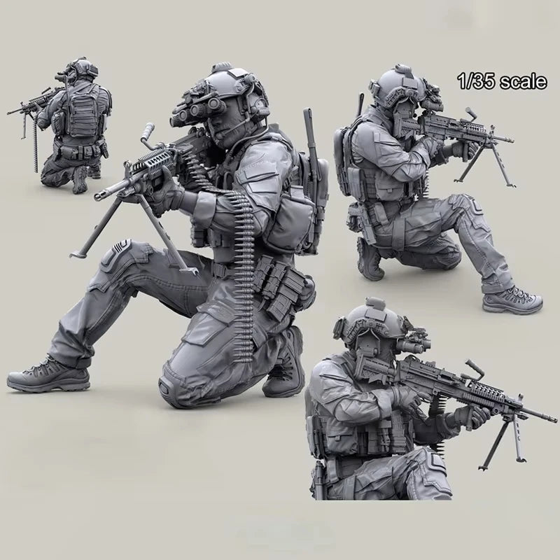 1/35 Modern USMC Infantry, 6 Figures, Resin Model Figure Kit, Unassembled and Unpainted