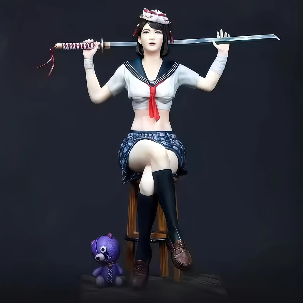 1/12 Schoolgirl Assassin, Resin Model Figure Kit, Anime Theme, Unassembled and Unpainted