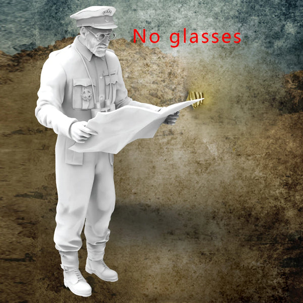 1/35 WWI Military Colonel, Resin Model Figure Kit, Unassembled and Unpainted