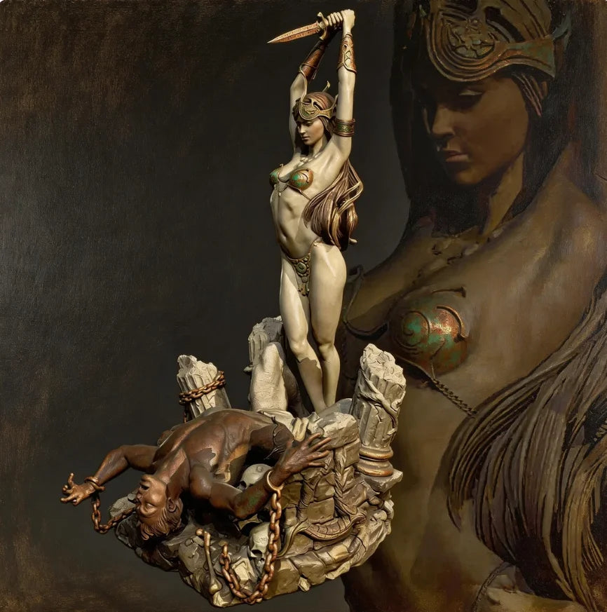 125mm Female Demon Succubus, Resin Model Figure Kit, Fantasy Theme, Unassembled and Unpainted