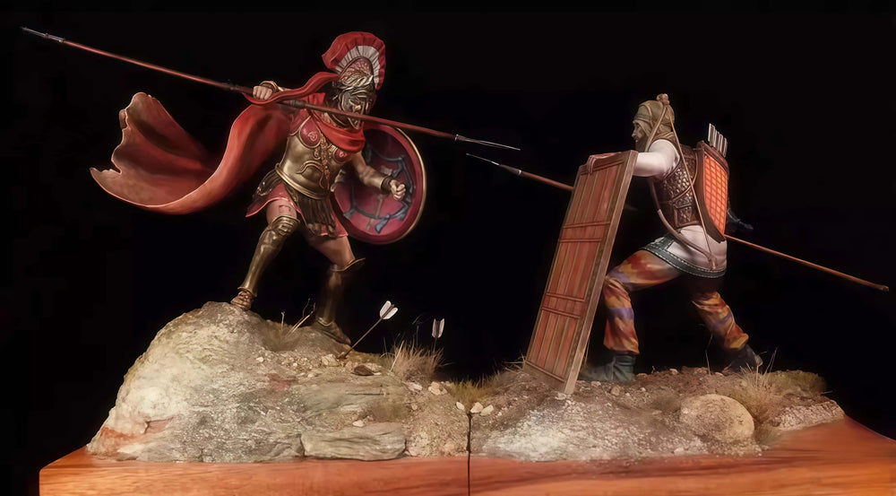 1/24 Ancient Roman Battle Scene, 5 Figures, Resin Model Diorama Kit, Unassembled and Unpainted