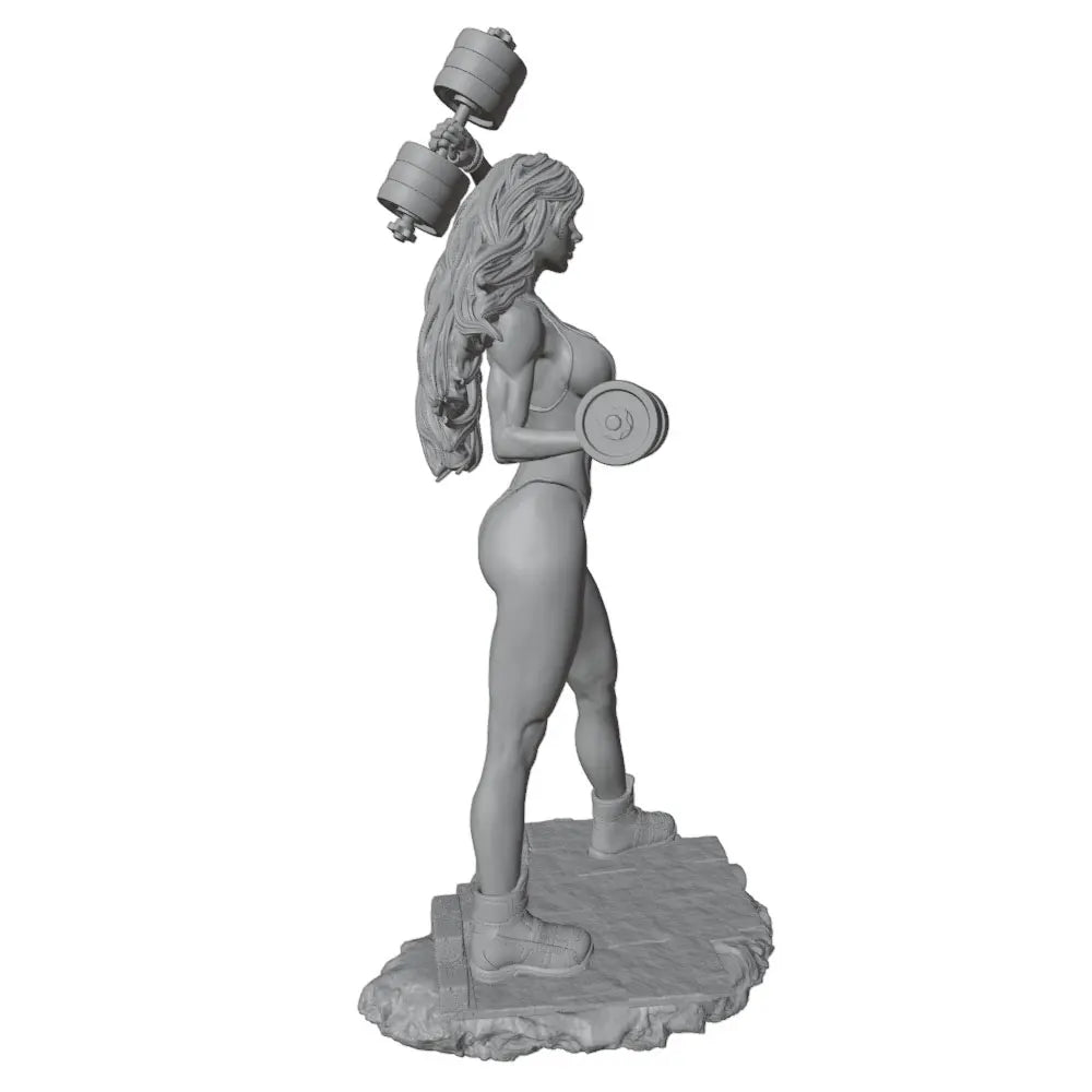 1/24 Female Barbarian with Battle Axe, Resin Model Figure Kit, Unassembled and Unpainted
