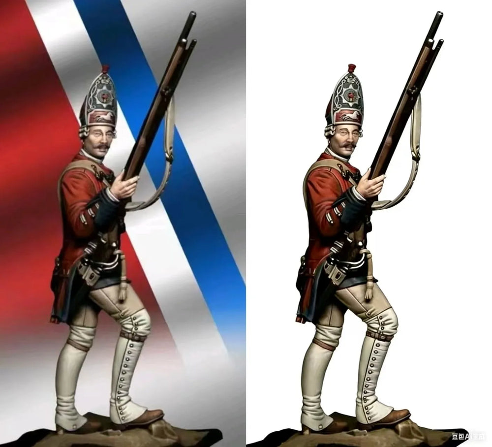 1/24 Napoleonic Austrian Imperial Officer, Resin Model Figure Kit, Unassembled and Unpainted