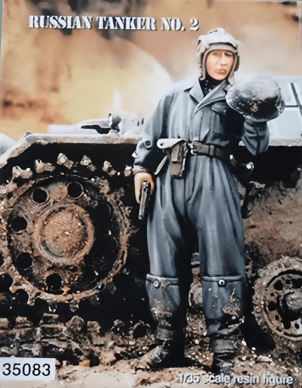 1/35 WWII Soviet Tanker Driver, Resin Model Figure Kit, Unassembled and Unpainted