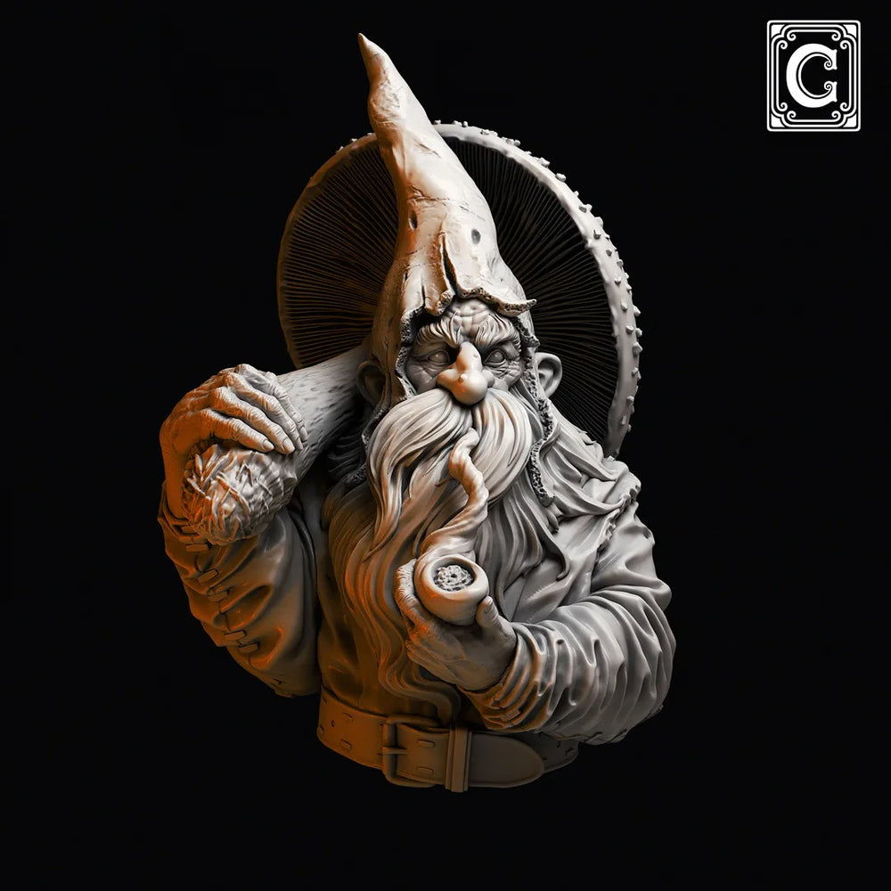 1/10 Dwarf with Ornate Beard and Pointed Helm, Resin Model Bust Kit, Fantasy Theme, Unassembled and Unpainted