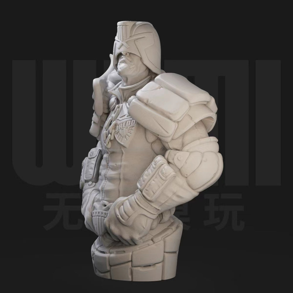 100mm Judge Dredd, Resin Model Bust Kit, Sci-Fi Theme, Unassembled and Unpainted