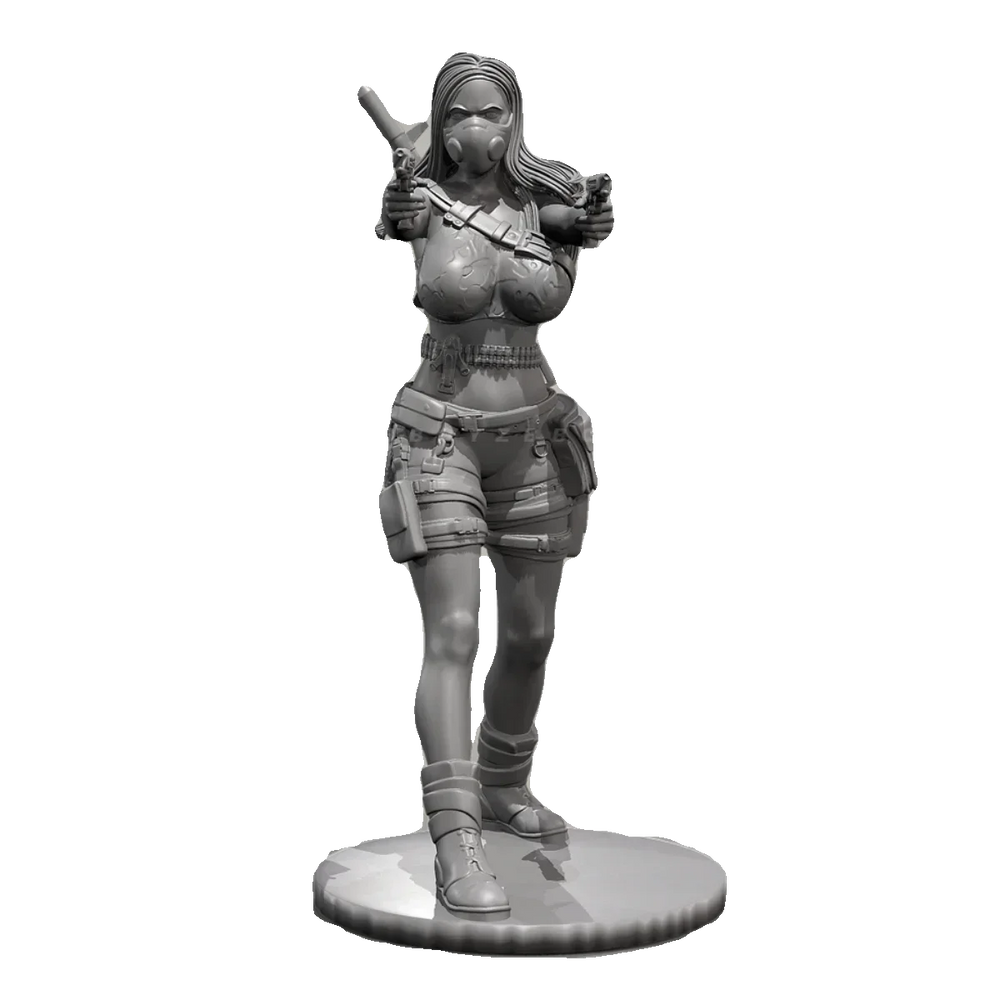 50mm Female Tactical Warrior, Resin Model Figure Kit, Unassembled and Unpainted