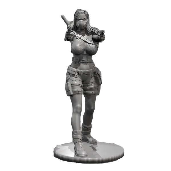 50mm Female Tactical Warrior, Resin Model Figure Kit, Unassembled and Unpainted