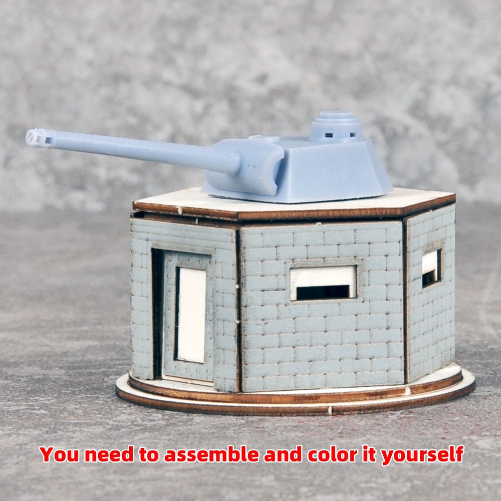 1/72 WWII German Bunker & Fortification, Resin Model Terrain Kit, Unpainted