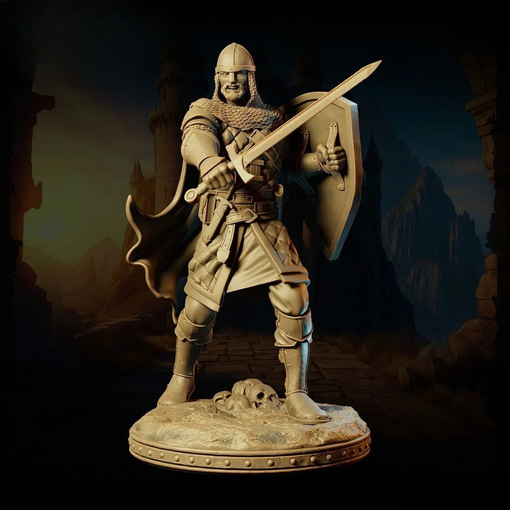 75mm Medieval Mercenary Warriors, 3 Figures, Resin Model Figure Kit, Unassembled and Unpainted