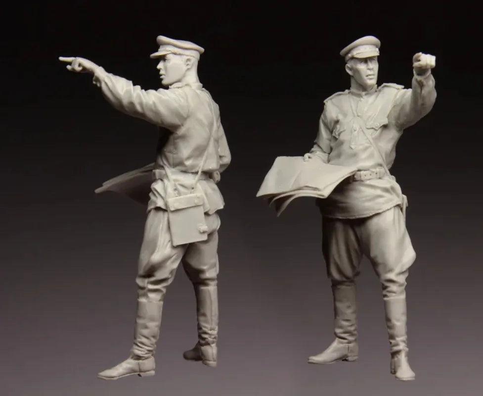 1/35 WWII Soviet Officers Command Group, Resin Model Figure Kit, Unassembled and Unpainted