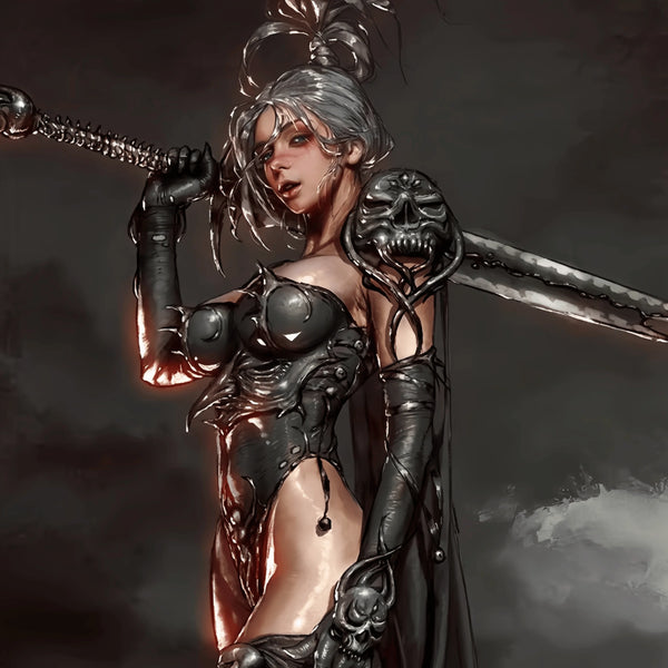 38mm Goddess Swordsman, Resin Model Figure Kit, Fantasy Theme, Unassembled and Unpainted