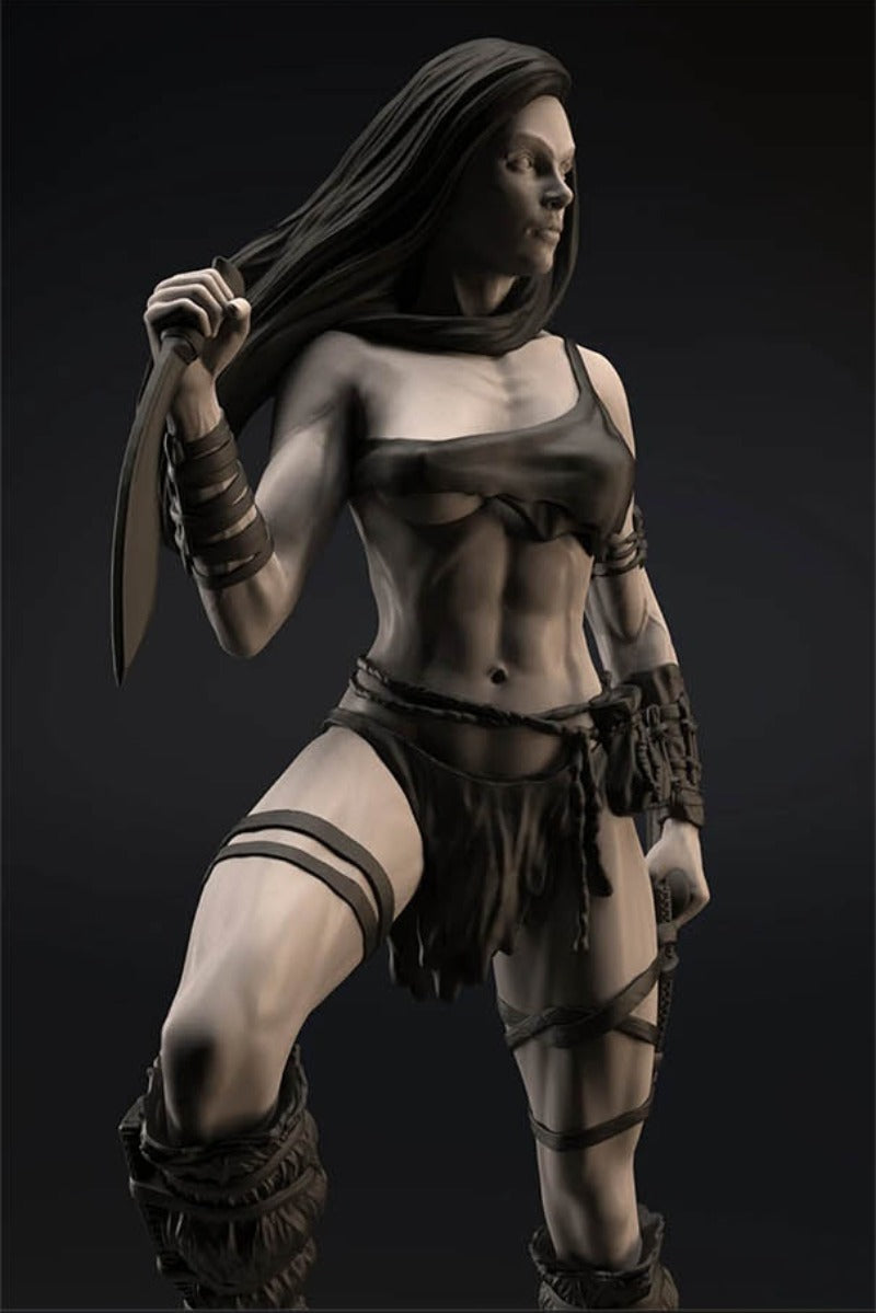 1/24 Jungle Female Assassin, Resin Model Figure Kit, Unassembled and Unpainted