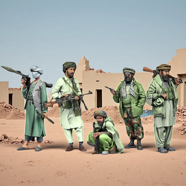 1/35 Modern Middle Eastern Soldiers, 5 Figures, Resin Model Figure Kit, Unassembled and Unpainted