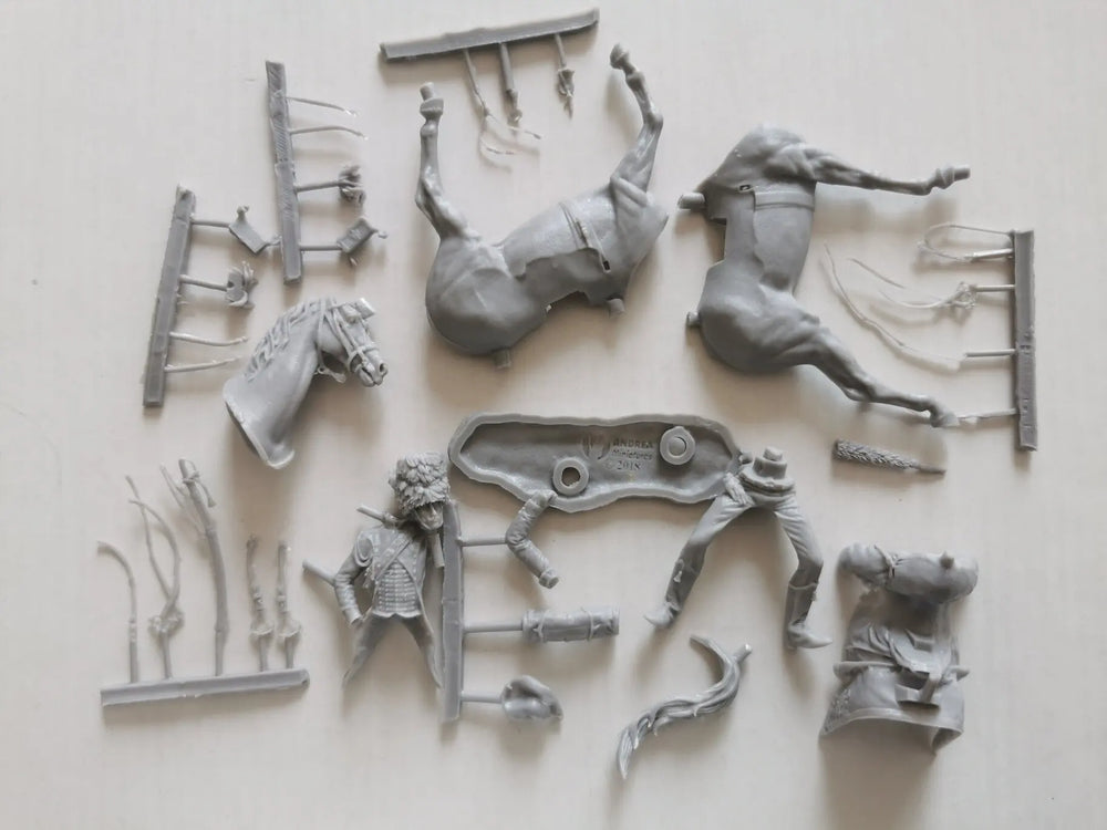 54mm Napoleonic French Imperial Guard Cavalry, Resin Model Figure Kit, Unassembled and Unpainted