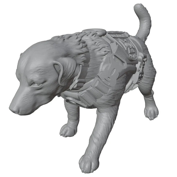 80mm Police Dog Labrador Retriever, Resin Model Figure Kit, Wildlife Theme, Unassembled and Unpainted