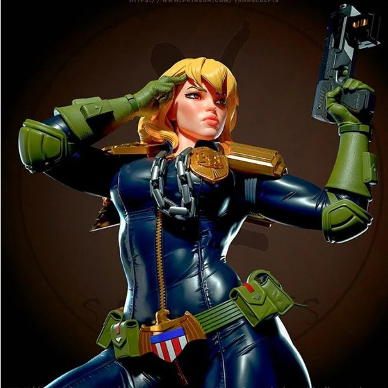 1/24 Blonde Commando in Powered Battle Suit, Resin Model Figure Kit, Sci-Fi Theme, Unassembled and Unpainted