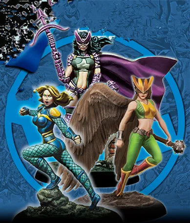35mm Winged Demoness in Blue with Bronze-Feathered Wings, Resin Model Figure Kit, Anime Theme, Unassembled and Unpainted