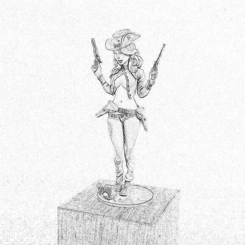 70mm Pirate Buccaneer, Resin Model Figure Kit, Unassembled and Unpainted