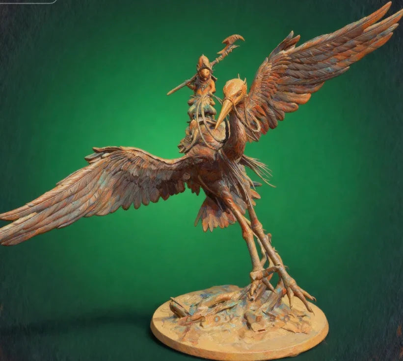 165mm Dark Fantasy Warriors & Beasts, 5 Figures, Resin Model Figure Kit, Fantasy Theme, Unassembled and Unpainted