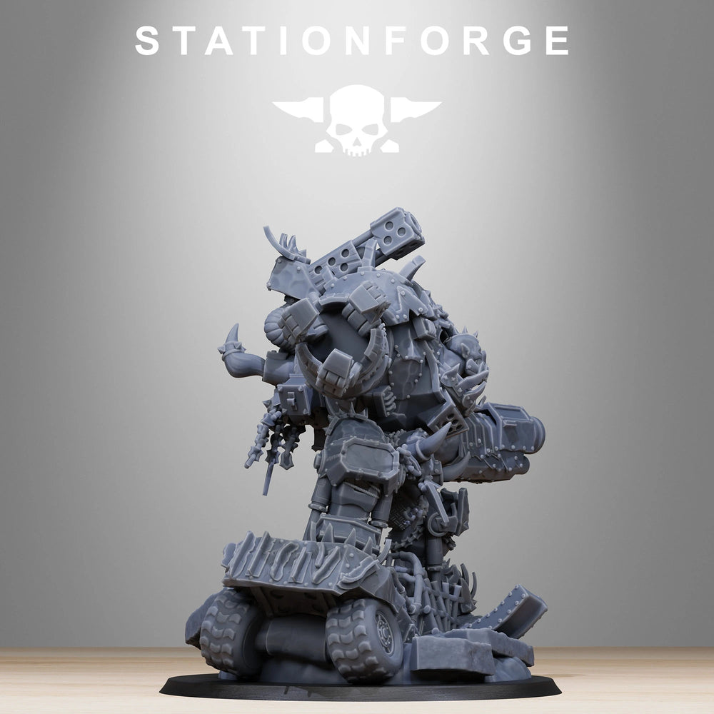 Orkaz War Boss, Resin Model Figure Kit, Sci-Fi Theme, Unassembled and Unpainted