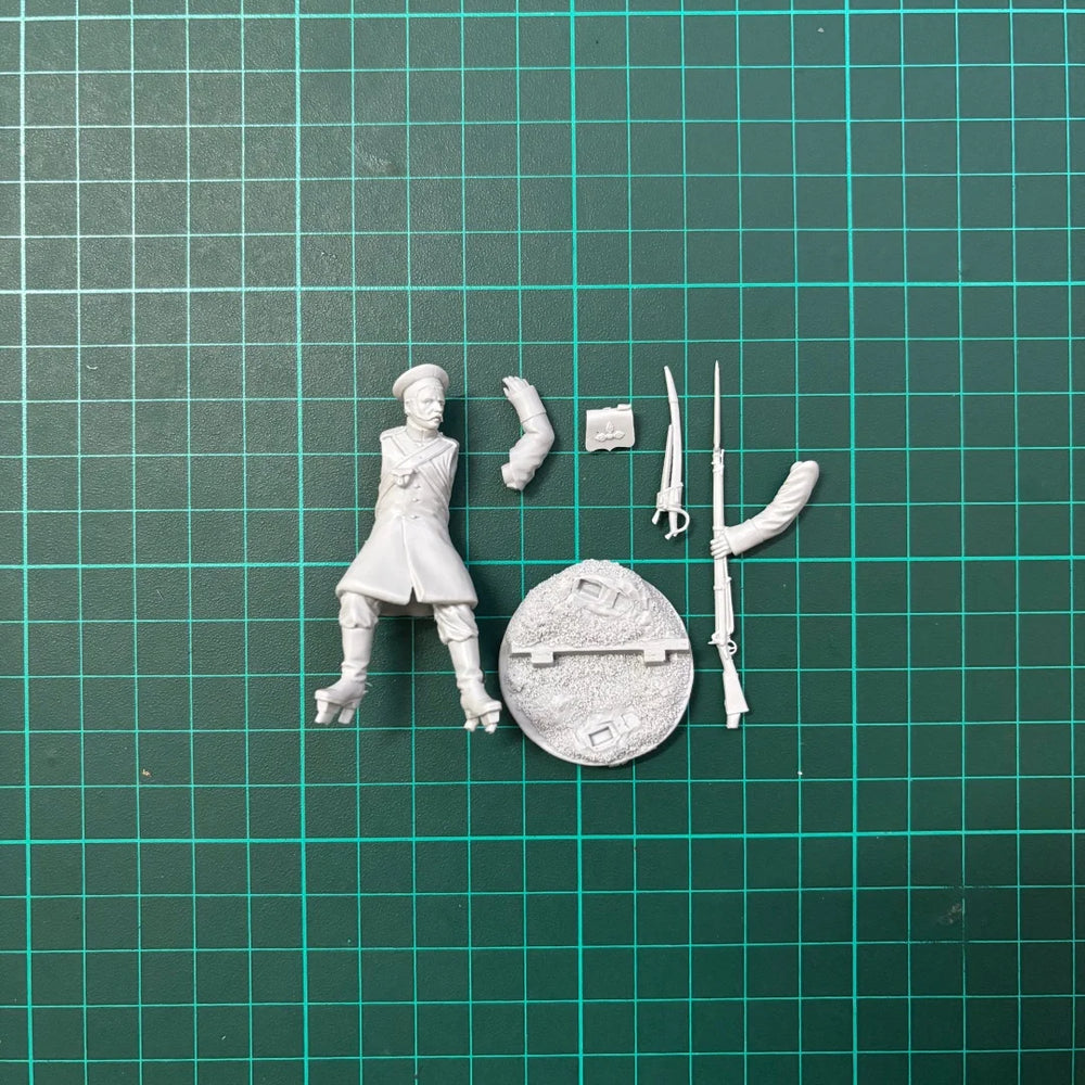 54mm WWI Russian Infantry Soldier, Resin Model Figure Kit, Unassembled and Unpainted