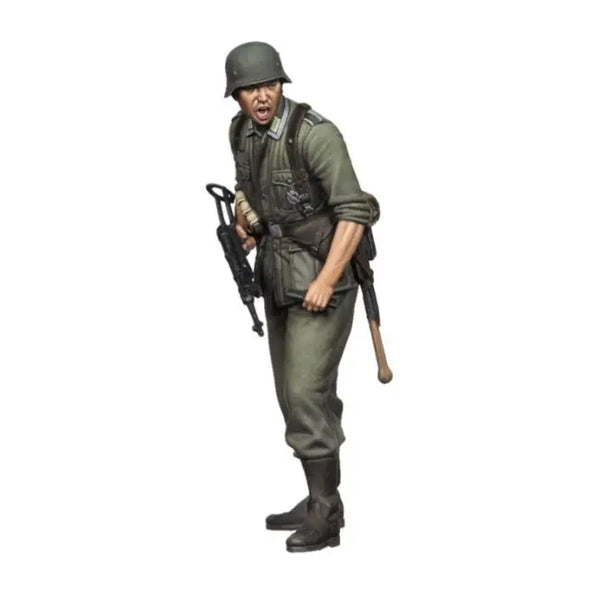 1/35 WWII German Soldier with MP40, Resin Model Figure Kit, Unassembled and Unpainted