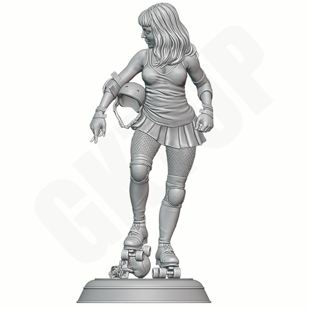 1/24 Roller Derby Skater, Resin Model Figure Kit, Unassembled and Unpainted