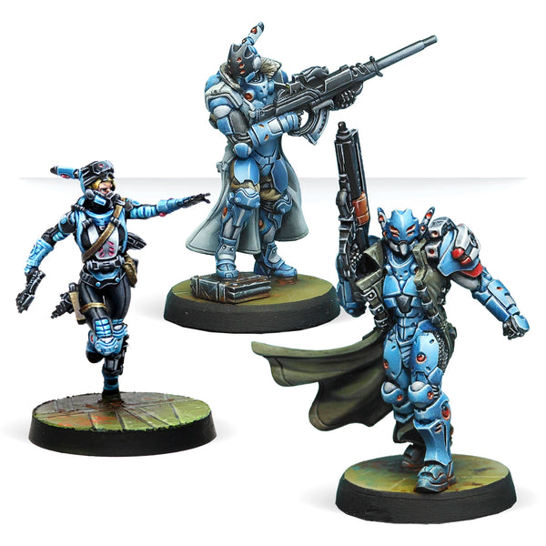 40mm Armored Warriors Elite Squad, 4 Figures, Resin Model Figure Kit, Sci-Fi Theme, Unassembled and Unpainted