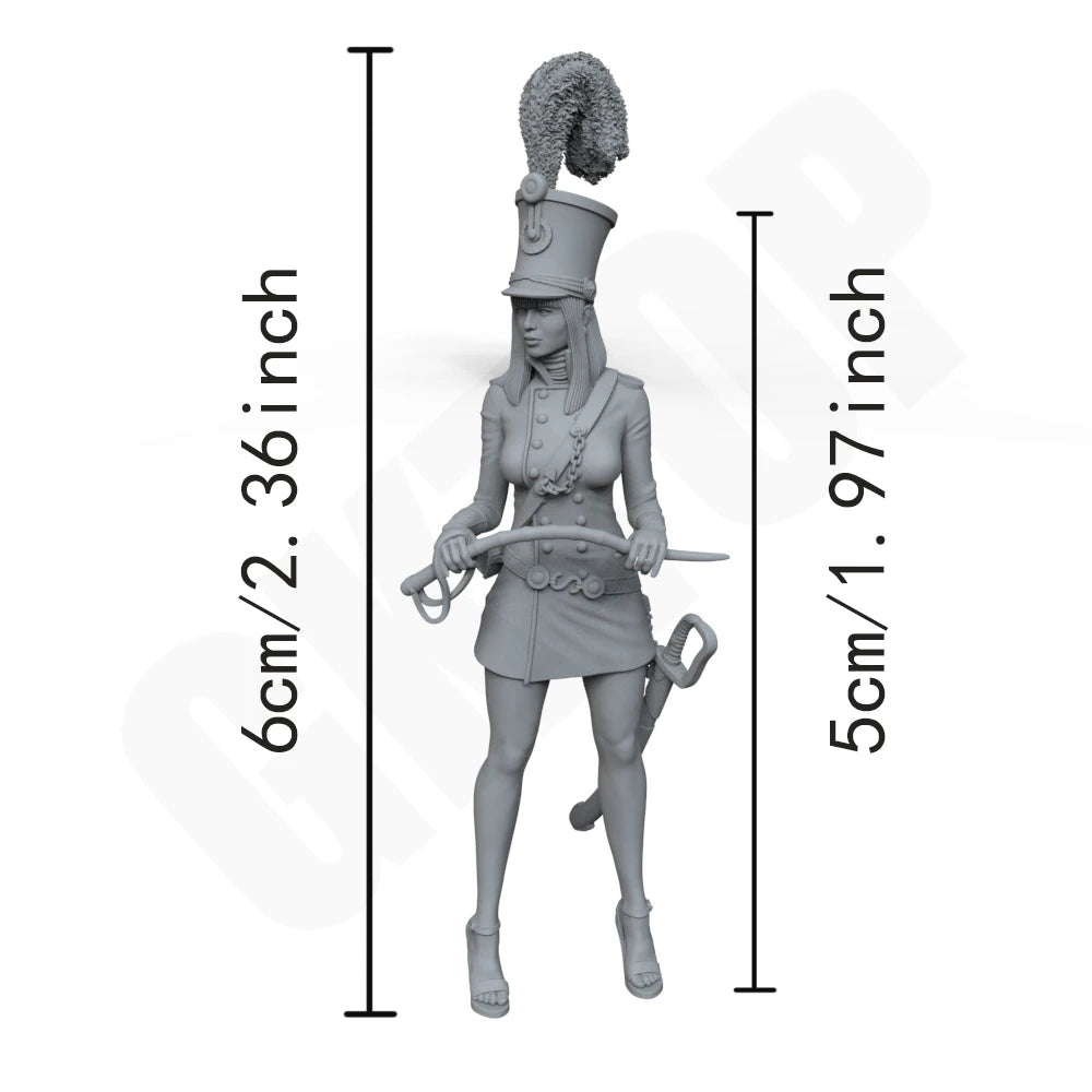 1/35 Female Warriors & Priestesses, 5 Figures, Resin Model Figure Kit, Fantasy Theme, Unassembled and Unpainted