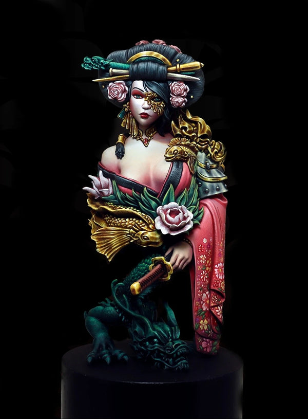 1/9 Ornate Fantasy Female, Resin Model Bust Kit, Fantasy Theme, Unassembled and Unpainted