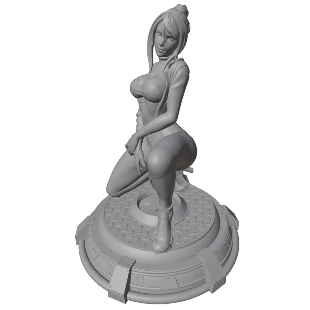 1/24 1/24 Sci-Fi Pin-Up, Resin Model Figure Kit, Unassembled and Unpainted