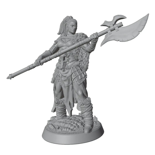 55mm Tribal Fantasy Warrior, Resin Model Figure Kit, Fantasy Theme, Unassembled and Unpainted