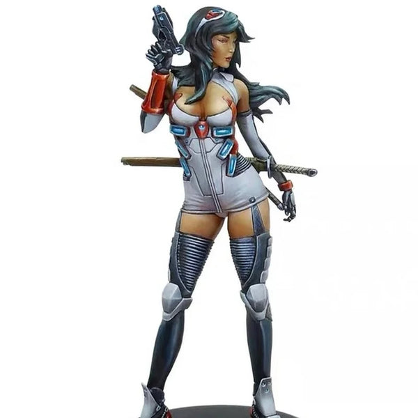 1/20 Female Warrior with Plasma Weapons, Resin Model Figure Kit, Fantasy Theme, Unassembled and Unpainted