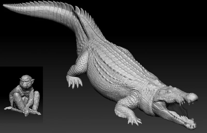 1/35 Naval Crew & Crocodiles, 10 Figures, Resin Model Figure Kit, Military Theme, Unassembled and Unpainted