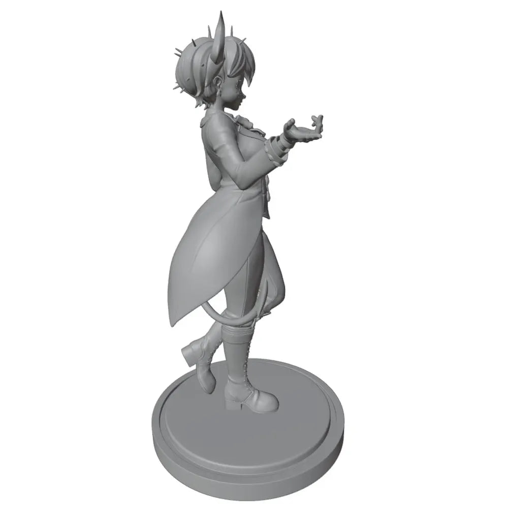 1/24 Spiky-Horned Demon in Tactical Coat, Resin Model Figure Kit, Anime Theme, Unassembled and Unpainted