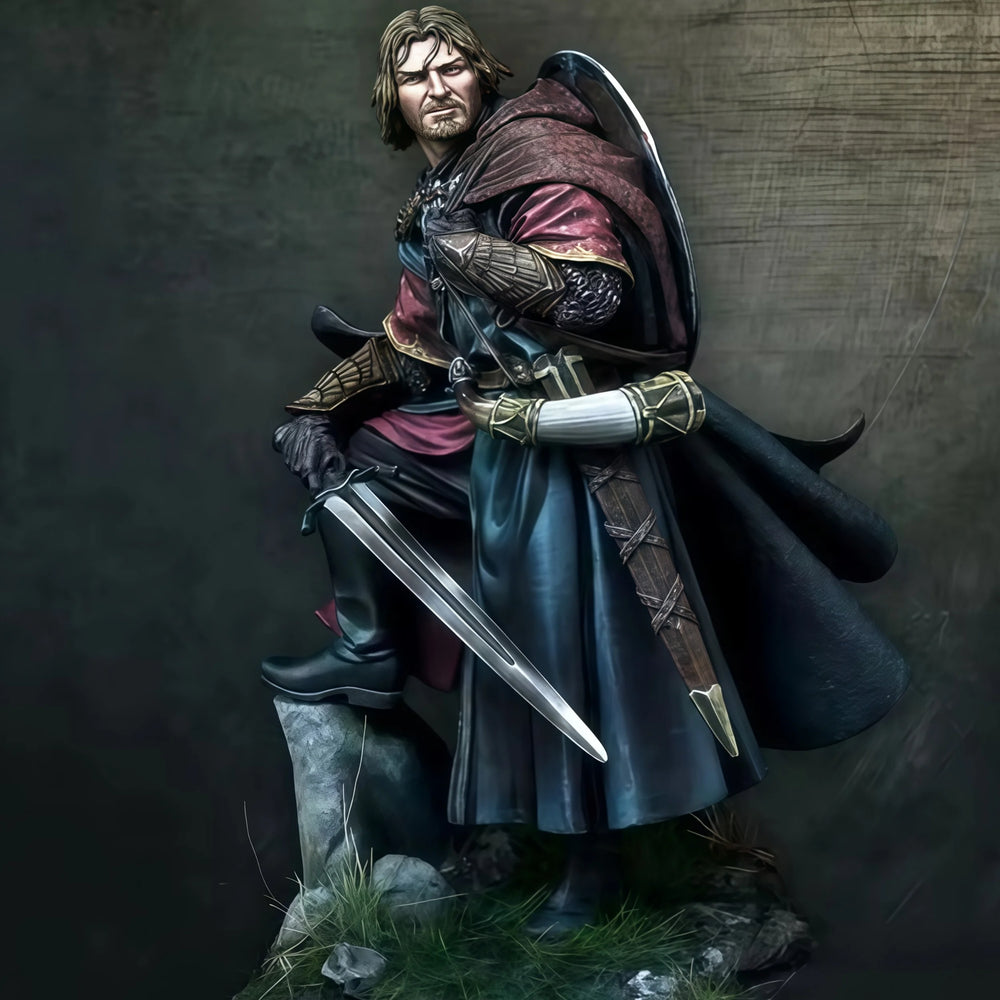 1/24 Bearded Ranger with Greatsword and Cloak, Resin Model Figure Kit, Fantasy Theme, Unassembled and Unpainted