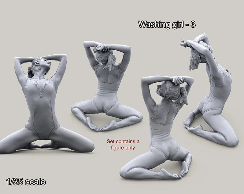 1/35 Dancing Female, 5 Figures, Resin Model Figure Kit, Unassembled and Unpainted