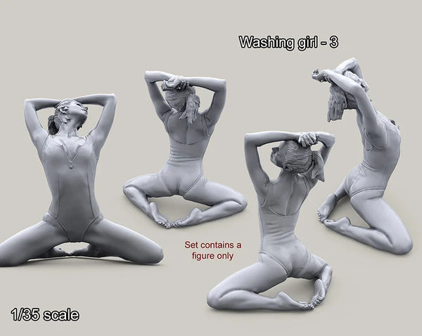 1/35 Dancing Female, 5 Figures, Resin Model Figure Kit, Unassembled and Unpainted