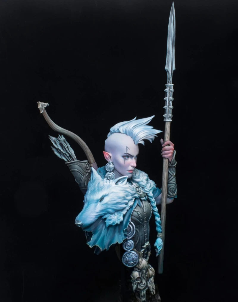 1/10 Ancient Norse Goddess of Winter, Resin Model Bust Kit, Unassembled and Unpainted