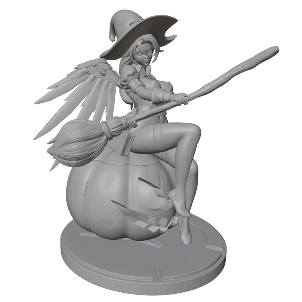 75mm Witch with Wings, Resin Model Figure Kit, Fantasy Theme, Unassembled and Unpainted