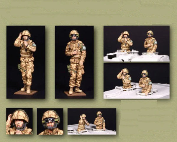 1/35 WWII Special Forces with Tactical Combat Gear, 2 Figures, Resin Model Figure Kit, Unassembled and Unpainted