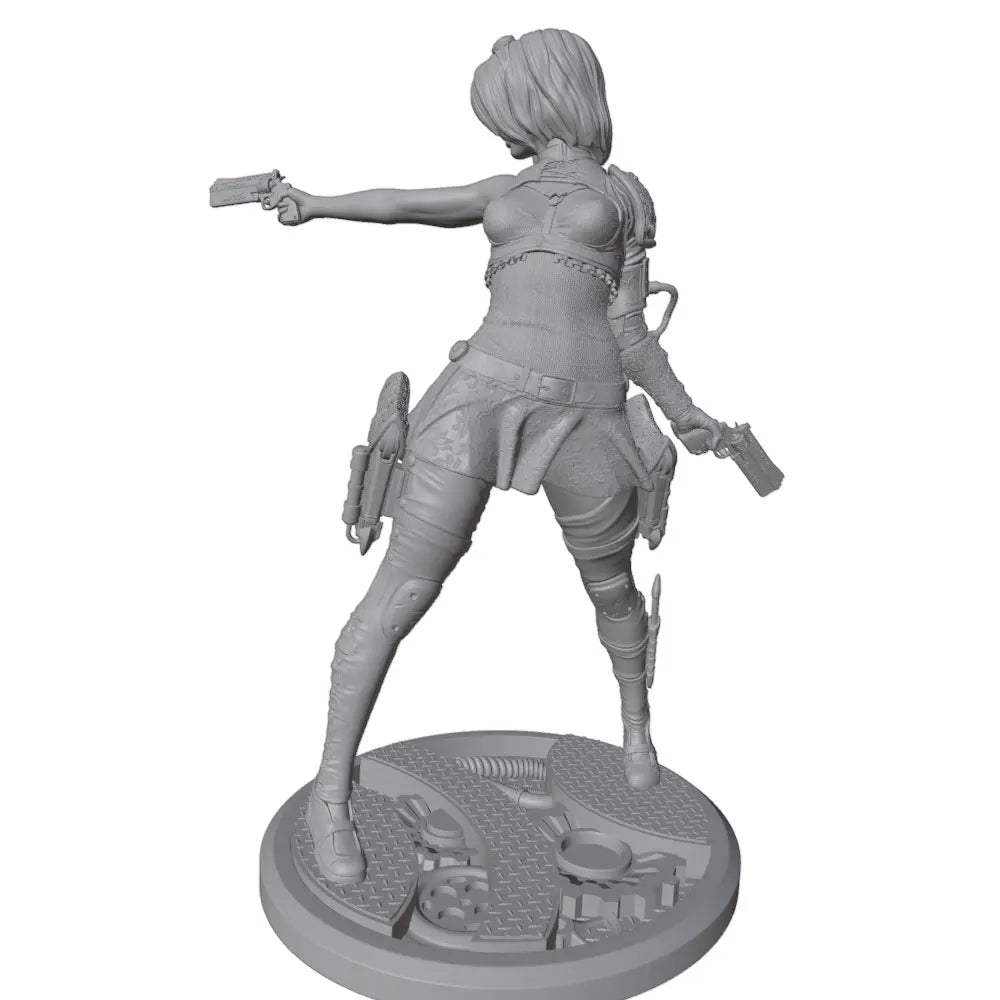 75mm Female Sci-Fi Warrior, Resin Model Figure Kit, Fantasy Theme, Unassembled and Unpainted