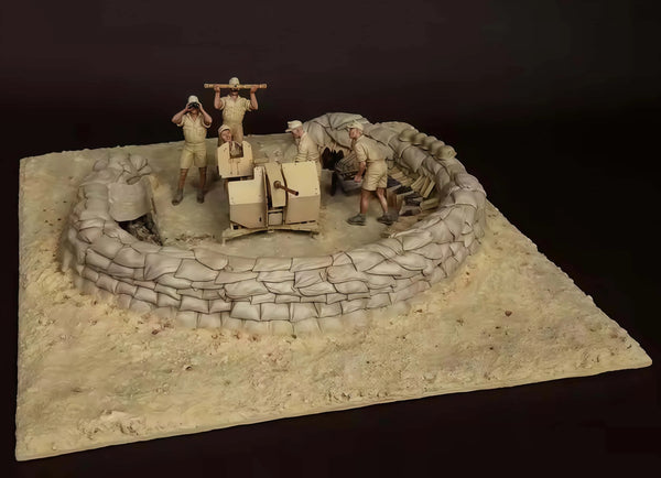 1/35 WWI Soldiers in Fortified Trench, 6 Figures, Resin Model Diorama Kit, Unassembled and Unpainted