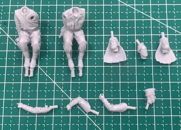1/35 WWII Allied Jeep Crew, 2 Figures, Resin Model Vehicle Kit, Unassembled and Unpainted