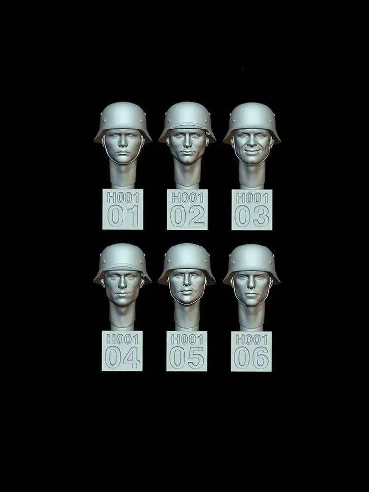 1/35 WWI German Soldier Head, Resin Model Figure Kit, Unassembled and Unpainted