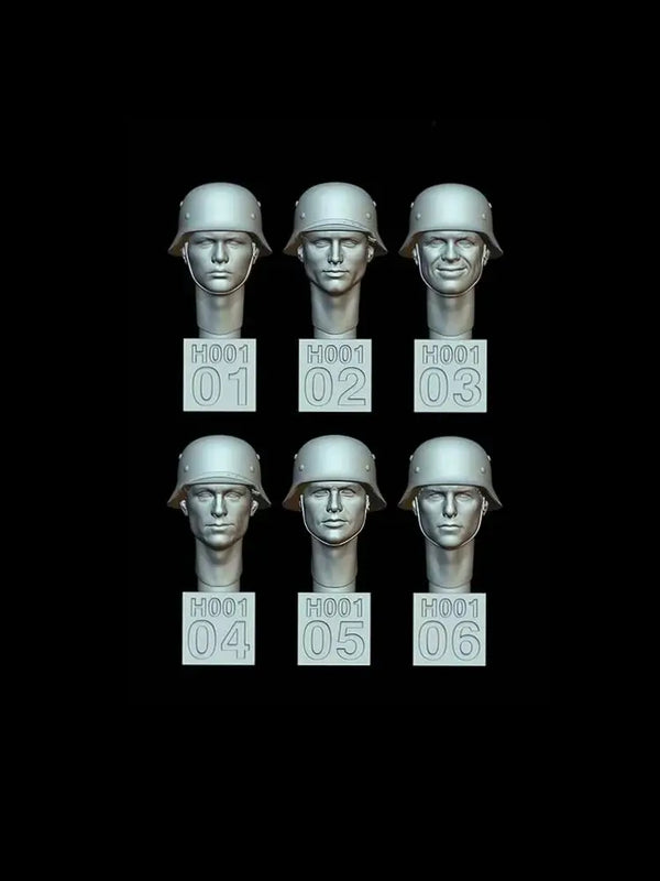 1/35 WWI German Soldier Head, Resin Model Figure Kit, Unassembled and Unpainted