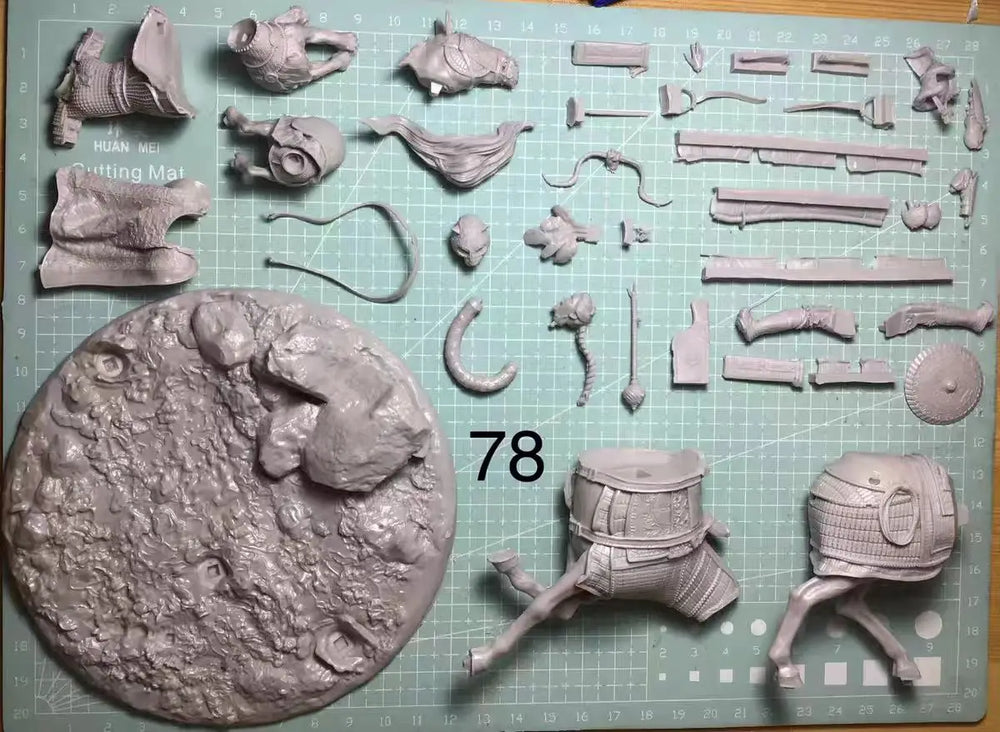 1/24 Medieval Cavalry Warriors, 3 Figures, Resin Model Diorama Kit, Unassembled and Unpainted