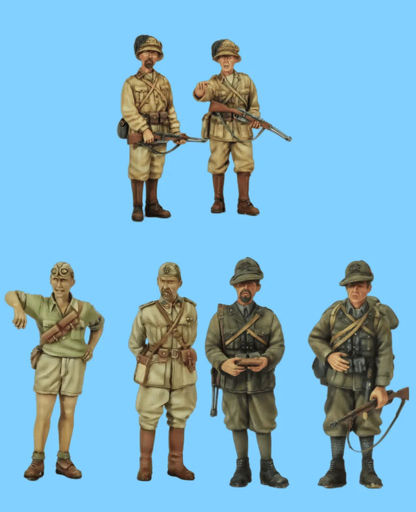 1/35 WWI British Infantry in Combat Poses, 6 Figures, Resin Model Figure Kit, Unassembled and Unpainted